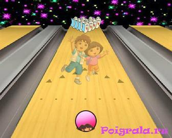 Скриншот игры Даша играет в боулинг Картинка к игре Даша играет в боулинг